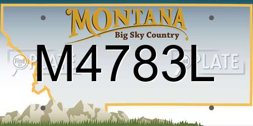 M4783L Montana License Plate