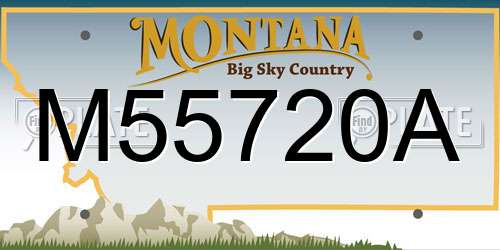M55720A Montana License Plate