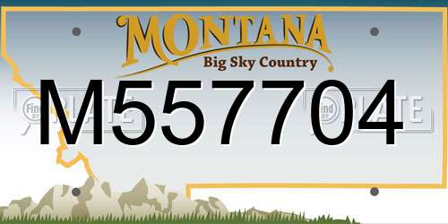 M557704 Montana License Plate