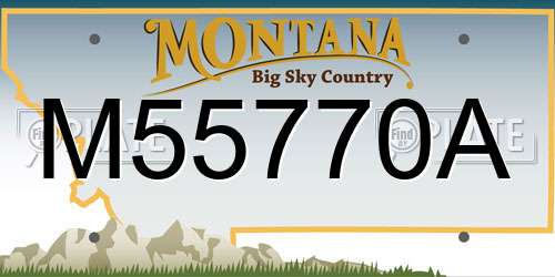 M55770A Montana License Plate