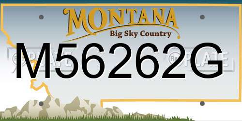 M56262G Montana License Plate