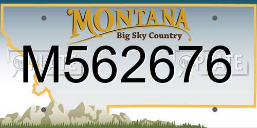 M562676 Montana License Plate