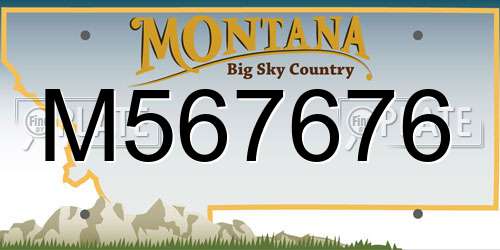 M567676 Montana License Plate