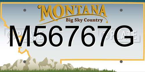 M56767G Montana License Plate