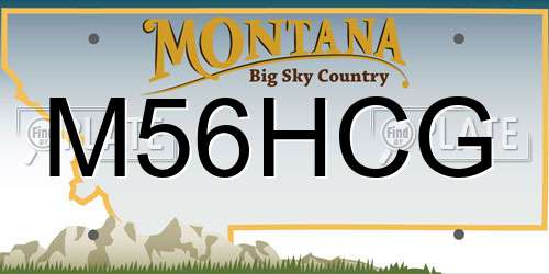 M56HCG Montana License Plate