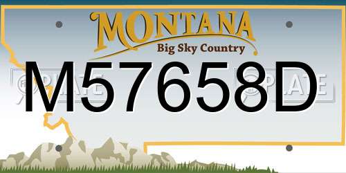 M57658D Montana License Plate