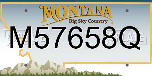 M57658Q Montana License Plate