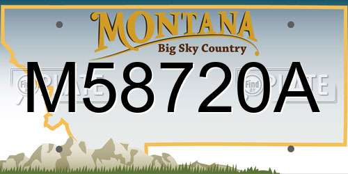M58720A Montana License Plate