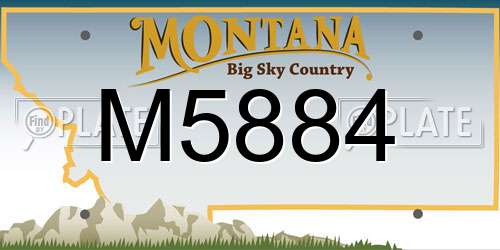 M5884 Montana License Plate