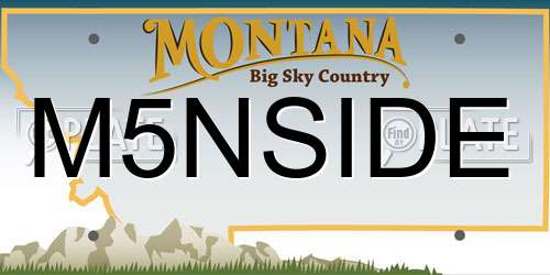 M5NSIDE Montana License Plate