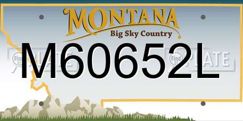 M60652L Montana License Plate