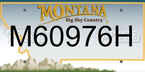 M60976H Montana License Plate