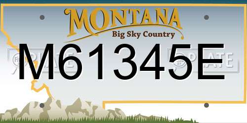 M61345E Montana License Plate