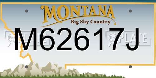 M62617J Montana License Plate