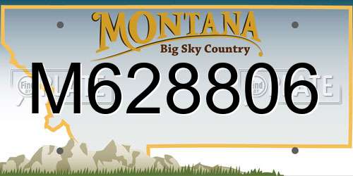 M628806 Montana License Plate