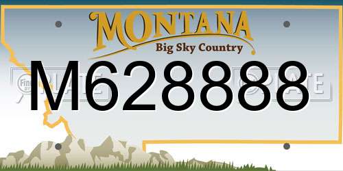 M628888 Montana License Plate
