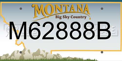 M62888B Montana License Plate