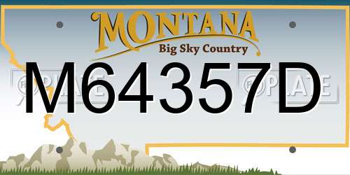 M64357D Montana License Plate