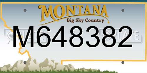 M648382 Montana License Plate