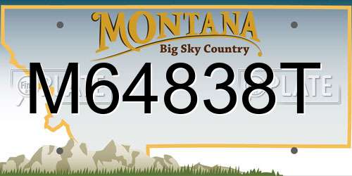 M64838T Montana License Plate