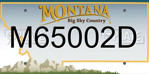 M65002D Montana License Plate