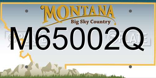 M65002Q Montana License Plate