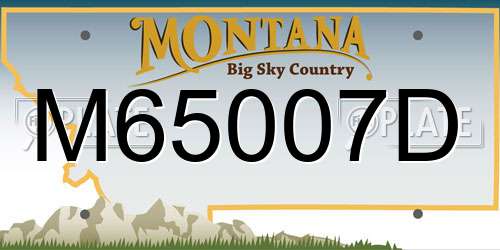 M65007D Montana License Plate