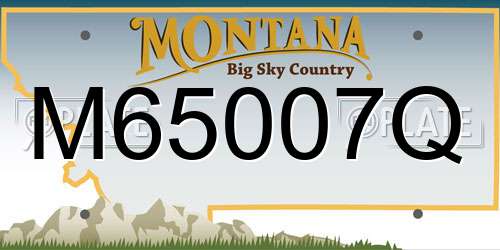 M65007Q Montana License Plate