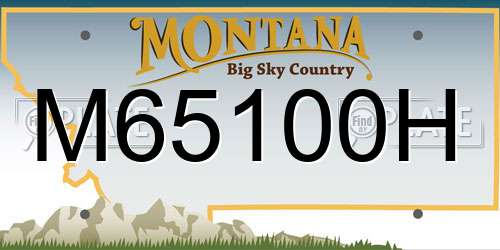 M65100H Montana License Plate
