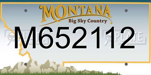 M652112 Montana License Plate