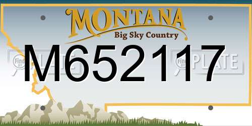M652117 Montana License Plate