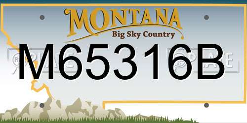 M65316B Montana License Plate
