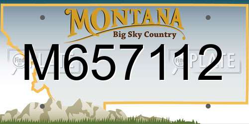 M657112 Montana License Plate