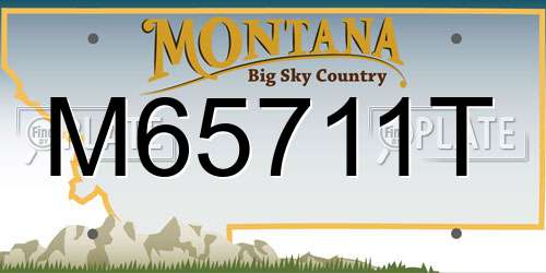 M65711T Montana License Plate
