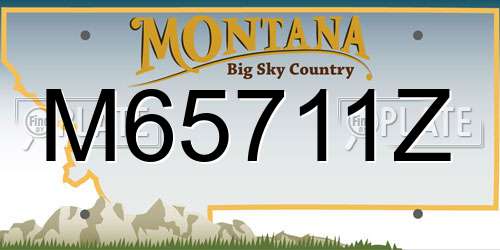 M65711Z Montana License Plate
