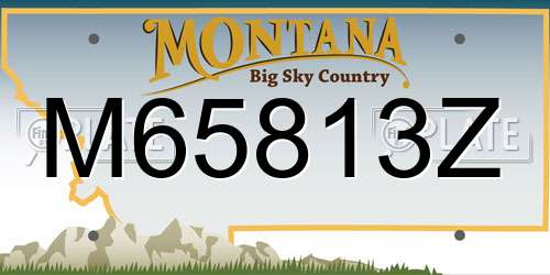 M65813Z Montana License Plate
