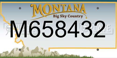 M658432 Montana License Plate