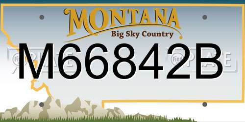 M66842B Montana License Plate