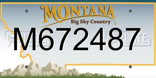M672487 Montana License Plate
