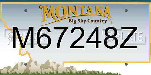 M67248Z Montana License Plate