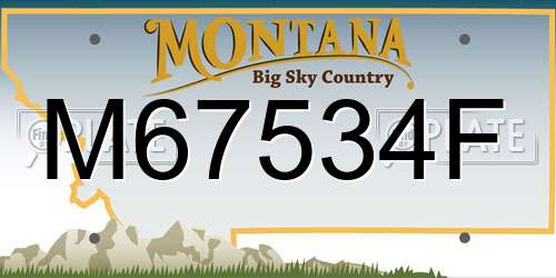 M67534F Montana License Plate