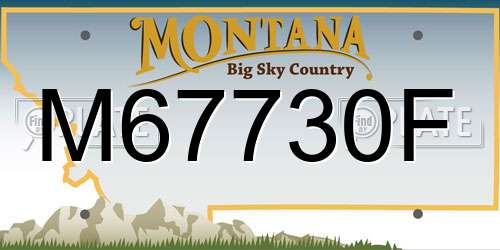 M67730F Montana License Plate
