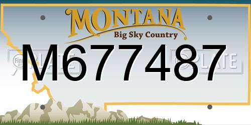 M677487 Montana License Plate