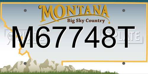 M67748T Montana License Plate