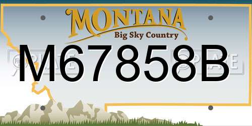 M67858B Montana License Plate