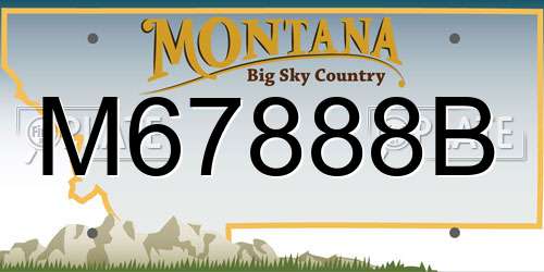 M67888B Montana License Plate