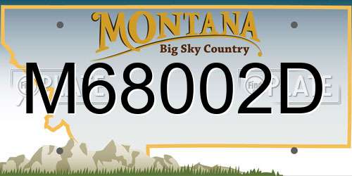 M68002D Montana License Plate
