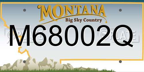 M68002Q Montana License Plate
