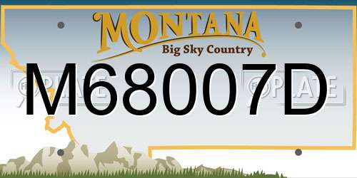 M68007D Montana License Plate