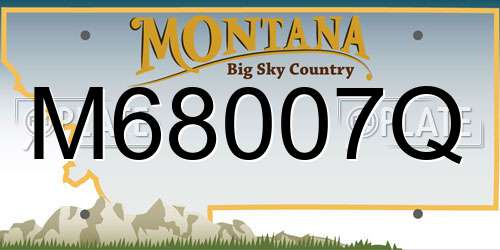 M68007Q Montana License Plate